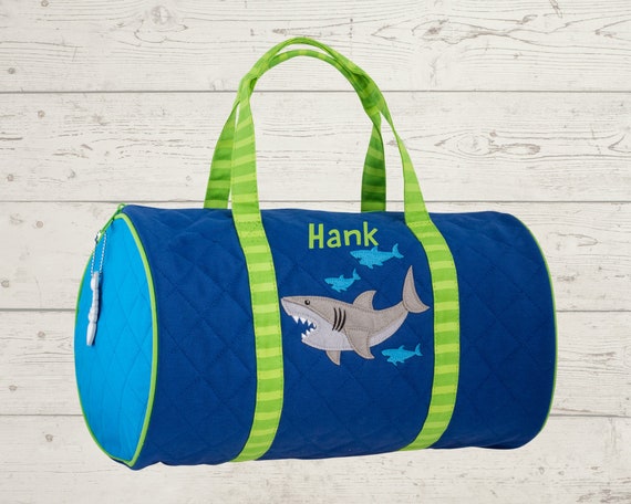 Children's Quilted Duffel Bag with Embroidery Personalization