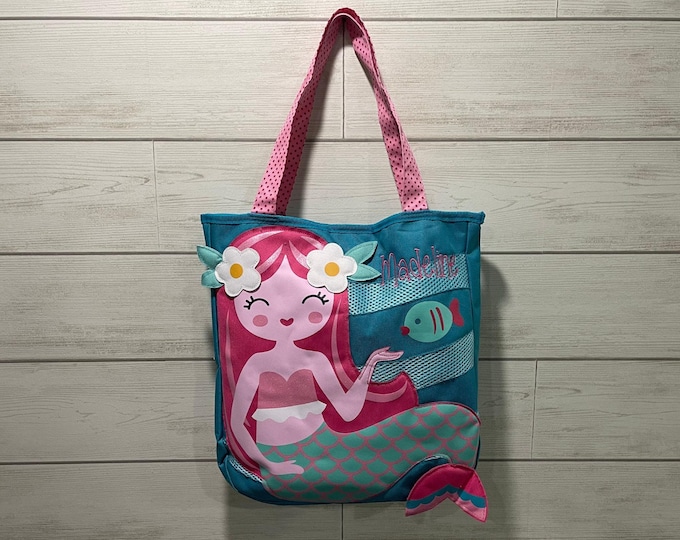 Children's Beach Bag and Sand Toys with Embroidery Personalization