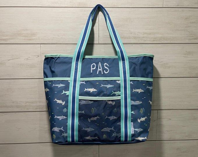 Children's Beach Tote with Embroidery Personalization