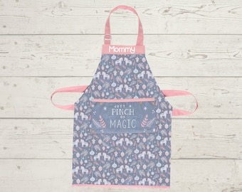 Adult or Kids Christmas Apron with Embroidery Personalization