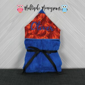Monogrammed Hooded Baby or Kids Towel. Custom made to order for boy or girl. Perfect baby shower or birthday gift.