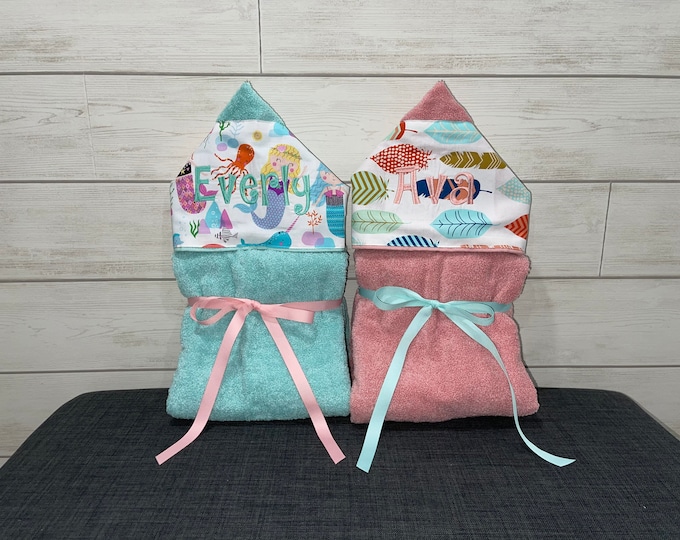 Personalized Big Brother Little Brother Hooded Towel Set