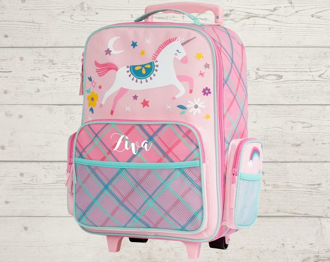 Children's Rolling Luggage: Carry-On Size, Embroidery Personalization