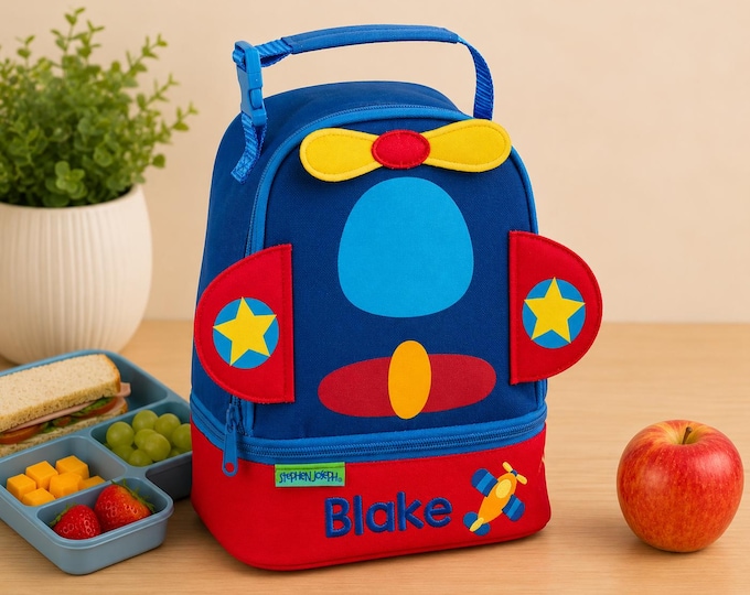 Personalized Childrens Lunchbox with Embroidery Personalization - Lunch Pal for Kids
