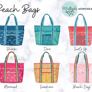 Children's Beach Tote with Embroidery Personalization image 2