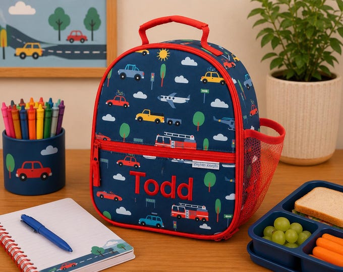 Personalized Childrens Lunchbox with Embroidery Personalization - Lunchbox for Kids