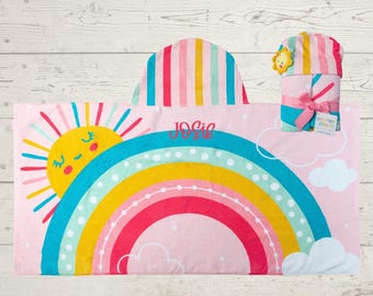 Children's Hooded Beach Towel FREE Personalization Embroidery