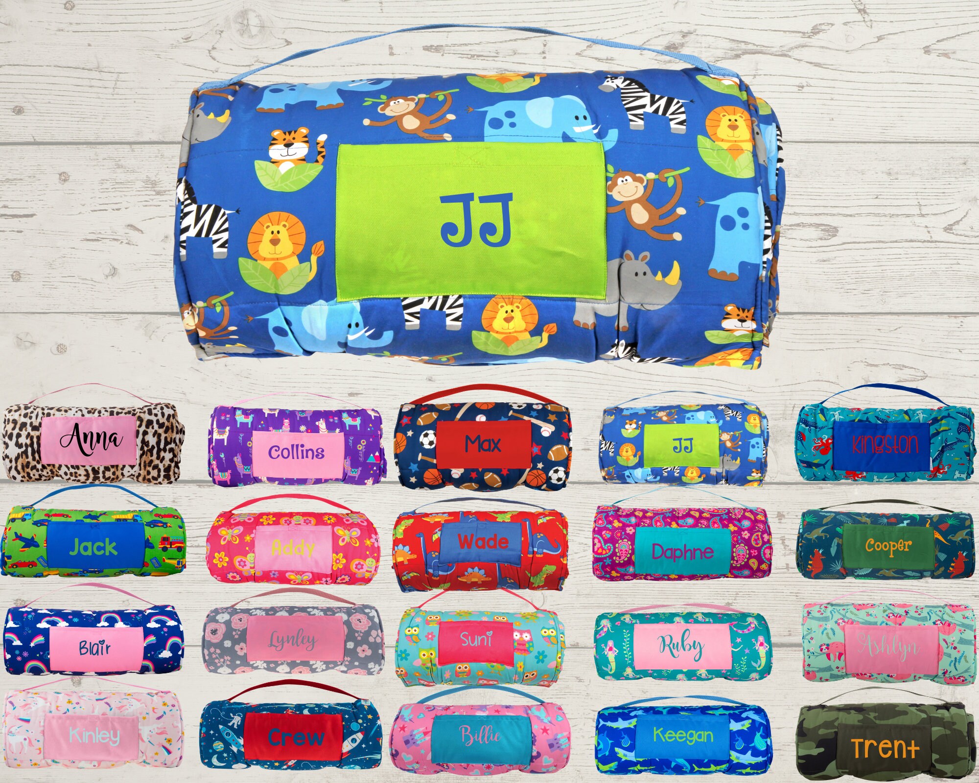 Children's Nap Mat With Attached Pillow and Blanket. Etsy Australia