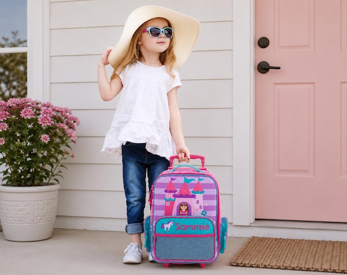 Children's Rolling Luggage: Carry-On Size, Embroidery Personalization