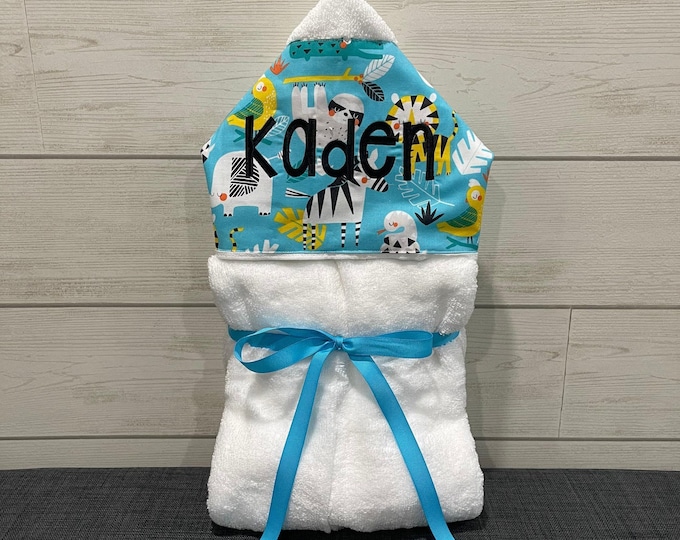 Monogrammed Hooded Baby Towel: Custom Kids Bath Towel