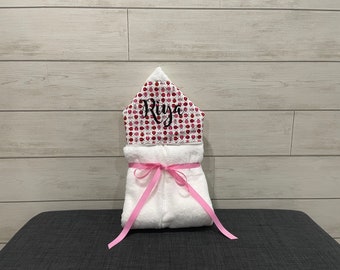 Monogrammed Hooded Baby or Kids Towel. Custom made to order for boy or girl. Perfect baby shower or birthday gift.