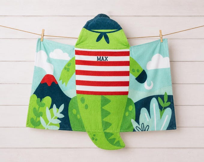 Children's Hooded Beach Towel FREE Personalization Embroidery