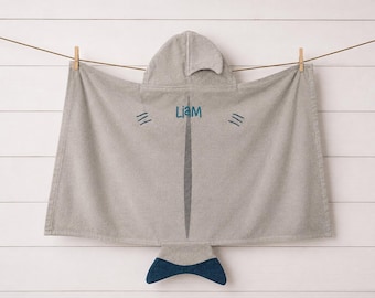 Children's Hooded Beach Towel FREE Personalization Embroidery