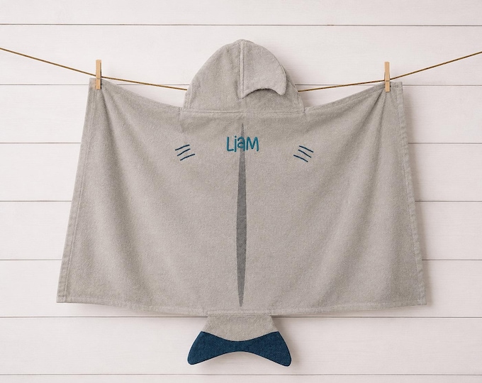 Children's Hooded Beach Towel FREE Personalization Embroidery