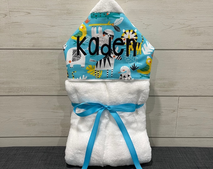 Monogrammed Hooded Baby Towel: Custom Kids Bath Towel
