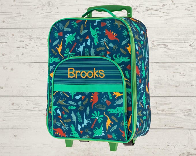 Children's All Over Print Rolling Luggage: Embroidery Personalization