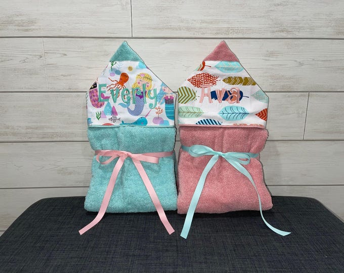 Personalized Big Brother Little Brother Hooded Towel Set