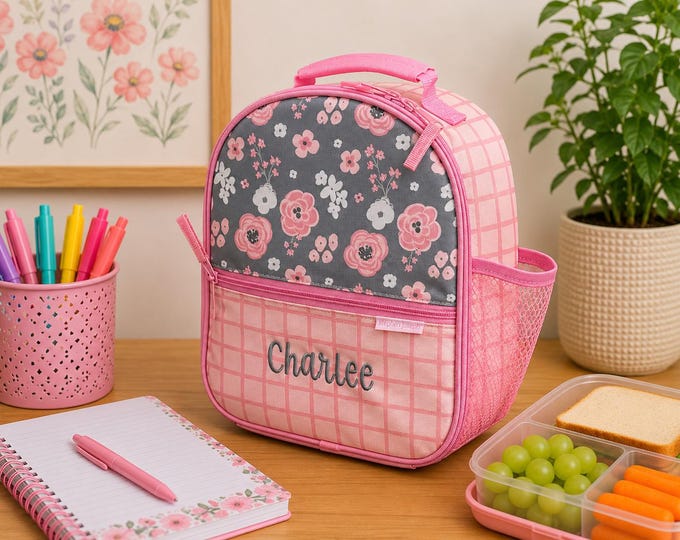 Personalized Childrens Lunchbox with Embroidery Personalization - Lunchbox for Kids