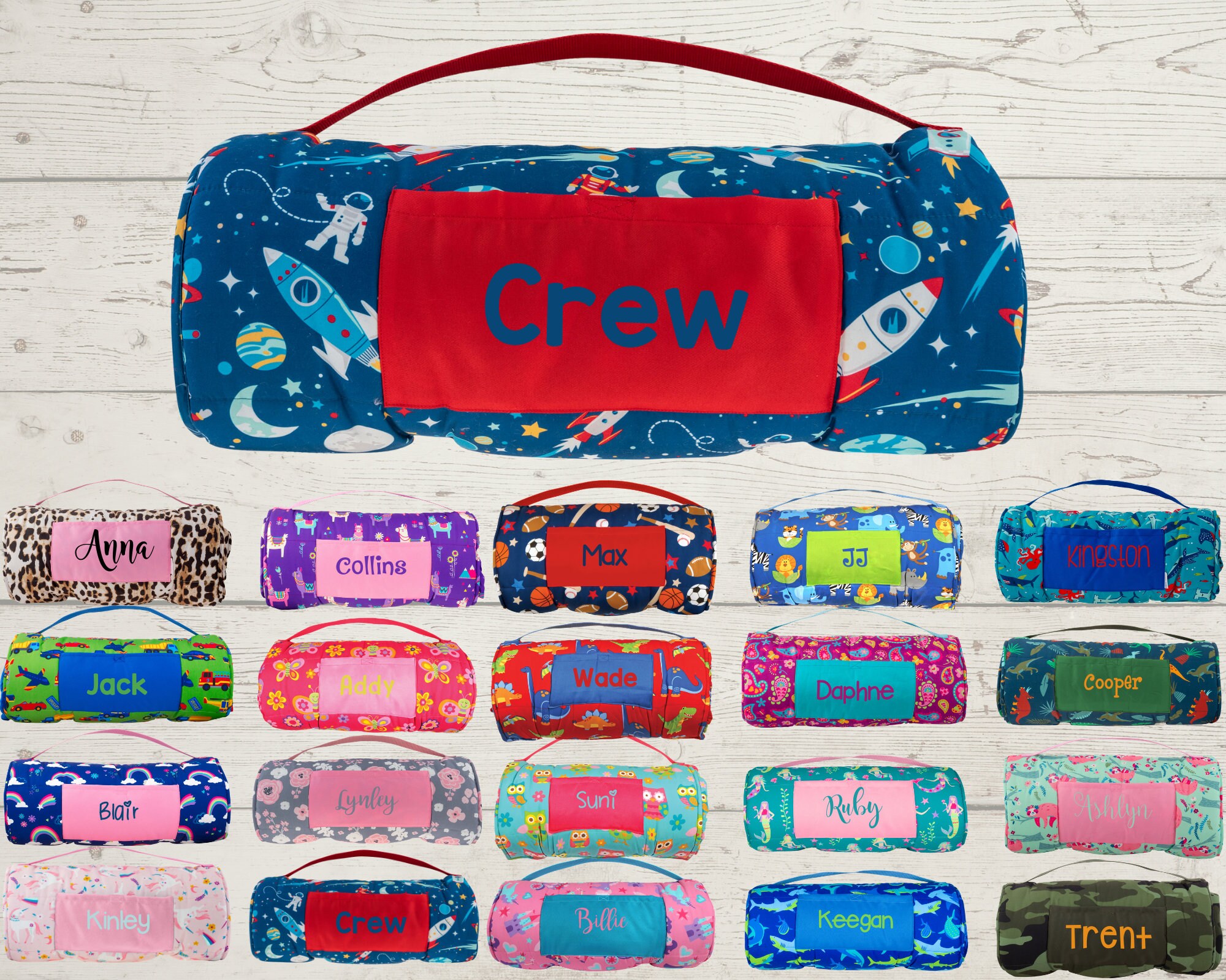 Children's Nap Mat With Attached Pillow and Blanket. Etsy Australia