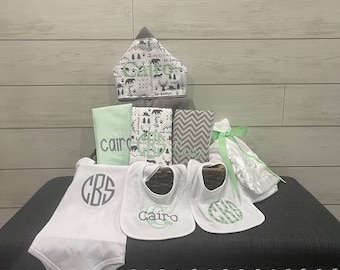 The Fairy Godmother Baby Gift Basket, Custom for boy or girl, baby shower gift, new baby present, monogrammed baby gift basket