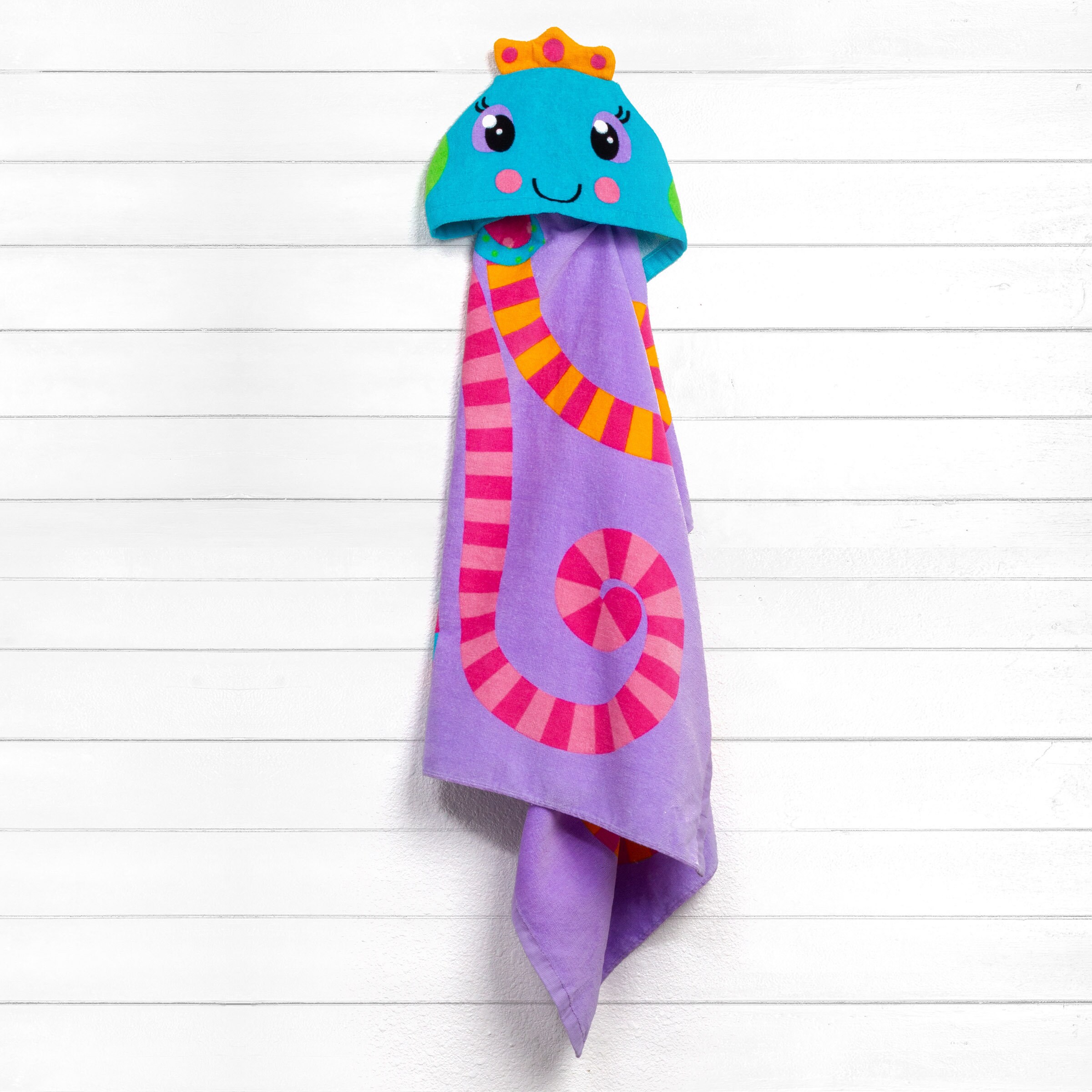 Serviette De Bain à Capuche Gukasxi - 140x70cm - Design Animal (Bleu) - Ultra Douce
