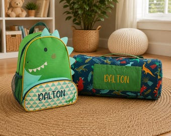 Children's Nap Mat and Sidekick Backpack. Embroidery Personalization included.