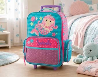 Children's Rolling Luggage: Carry-On Size, Embroidery Personalization
