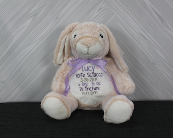 Personalized Stuffed Animal: Embroidered Keepsake Gift