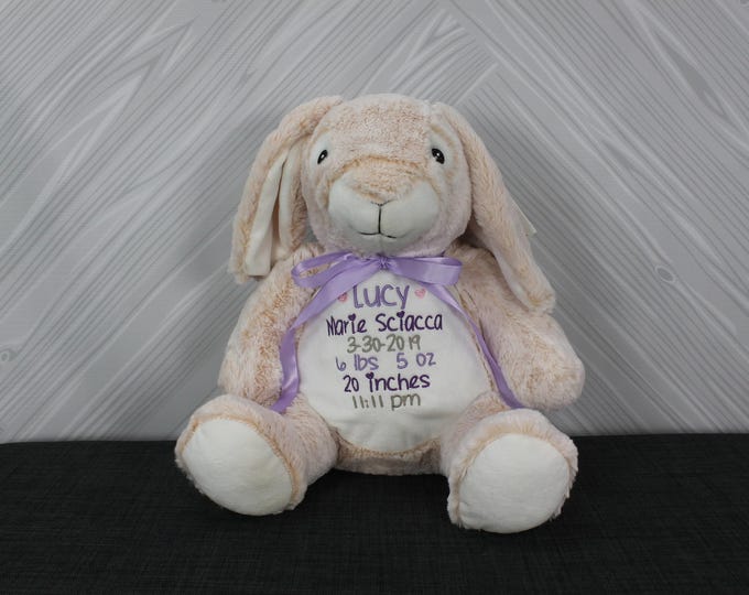 Personalized Stuffed Animal: Embroidered Keepsake Gift