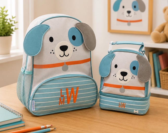 Children's Sidekick Backpack and Lunchpal Set: Embroidery Personalization 