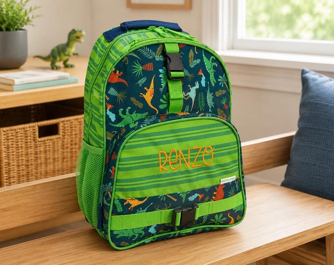 Embroidered Kids Backpack: Personalized School Travel Bag