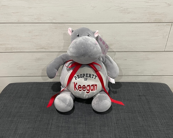 Squishy Stuffed Animal with Custom Embroidery Personalization Unicorn, Cat, Puppy, Hippo or Moose