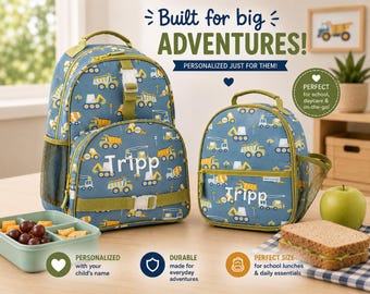 Children's Backpack and Lunchbox: Embroidery Personalization