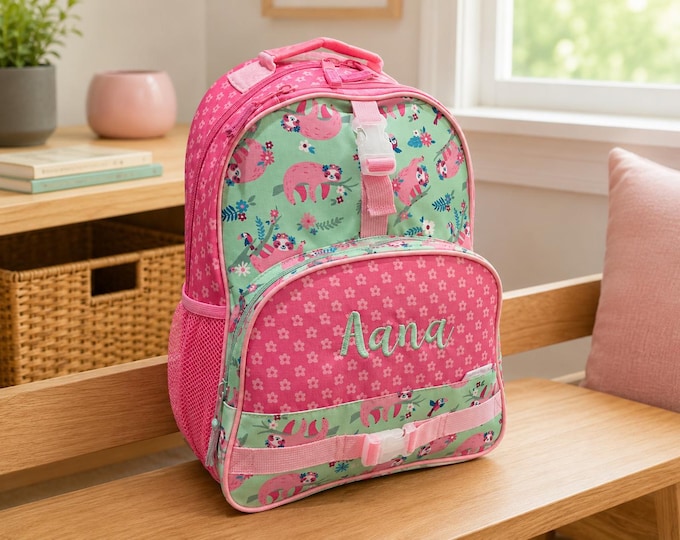 Embroidered Kids Backpack: Personalized School Travel Bag
