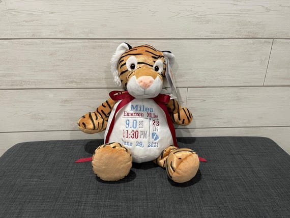 Personalized Stuffed Animal - Perfect Gift for Baby Showers Baptisms Adoptions Birthdays - Unique and One-of-a-kind Keepsake