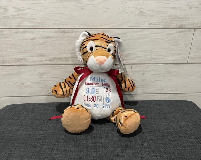 Personalized Stuffed Animal: Embroidered Keepsake Gift