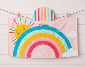 Children's Hooded Beach Towel FREE Personalization Embroidery