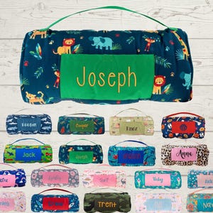 Personalized Nap Mat: Attached Pillow & Blanket, Daycare Essential