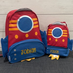 Ensemble sac à dos et déjeuner pour enfants avec broderie personnalisée