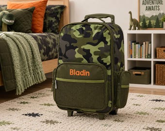 Children's Rolling Luggage: Carry-On Size, Embroidery Personalization
