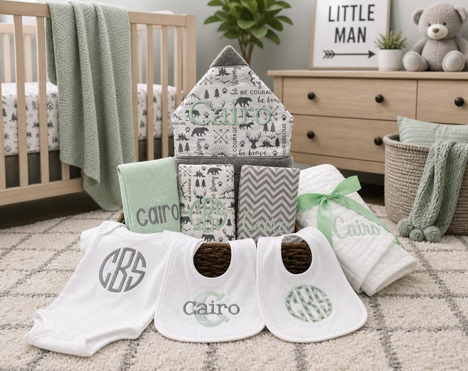 The Fairy Godmother Baby Gift Basket, Custom for boy or girl, baby shower gift, new baby present, monogrammed baby gift basket