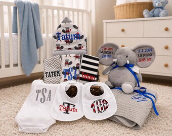 I Want It All Baby Gift Basket, Custom for boy or girl, baby shower gift, new baby present, monogrammed baby gift basket