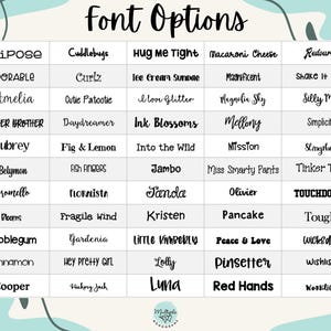 the font options for font options