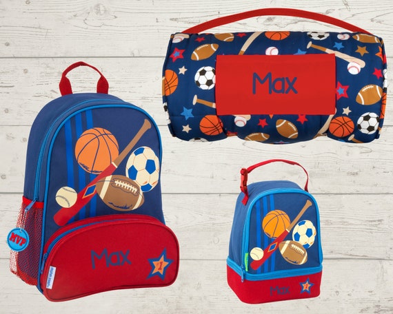 Children's Nap Mat Sidekick Backpack and Lunch Pal Set with Embroidery Personalization