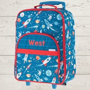 Children&#39;s All Over Print Rolling Luggage: Embroidery Personalization
