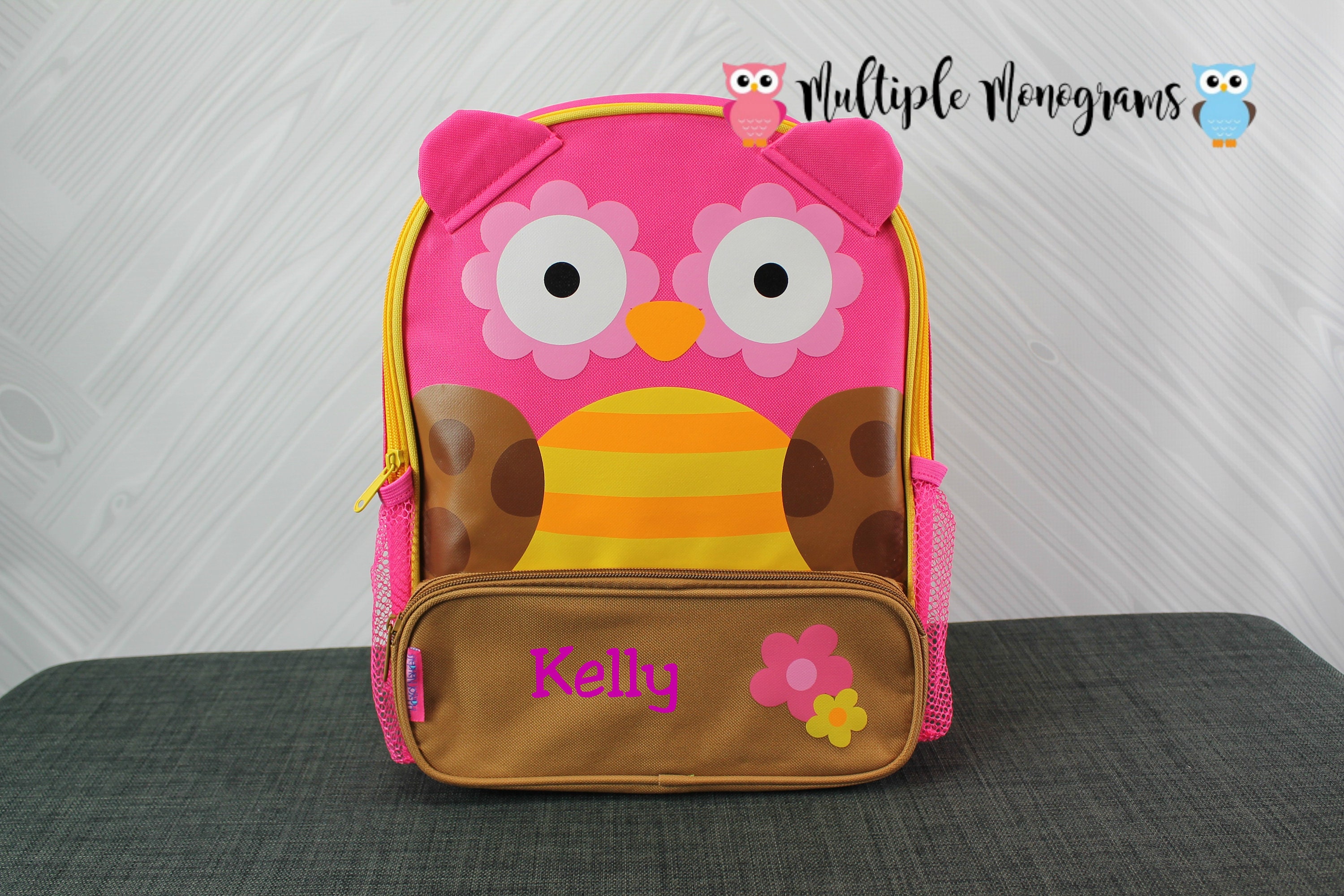 pink owl backpack