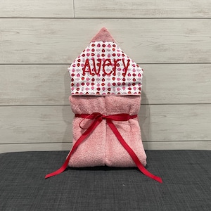 Monogrammed Hooded Baby or Kids Towel. Custom made to order for boy or girl. Perfect baby shower or birthday gift.