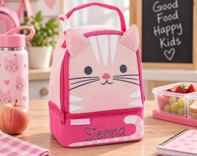 Personalized Childrens Lunchbox with Embroidery Personalization - Lunch Pal for Kids