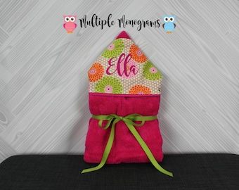 Monogrammed Hooded Baby Towel: Custom Kids Bath Towel