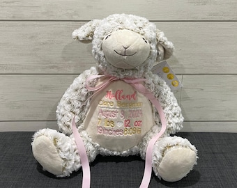 Personalized Stuffed Animal: Embroidered Keepsake Gift